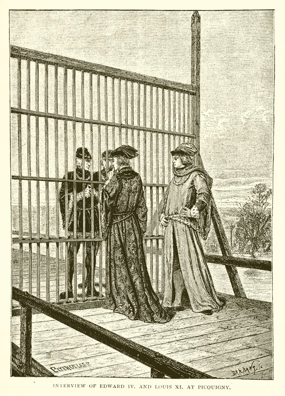 Edward IV:n ja Louis XI:n haastattelu Picquignyssä tekijältä English School