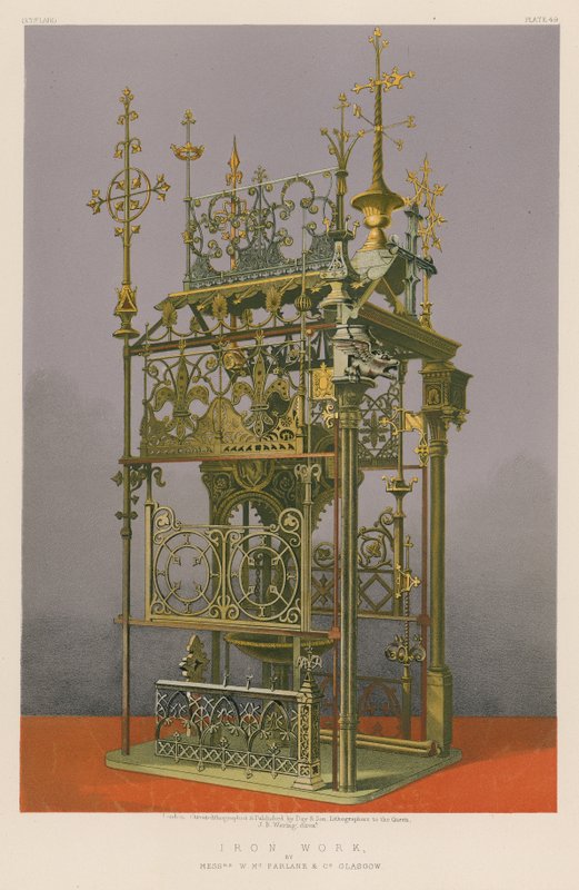 Iron Work, herrat W Mc Farlane and Co, Glasgow tekijältä English School