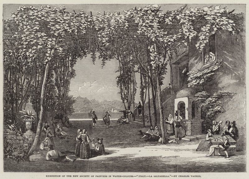 Italy, La Saltarella (engraving) tekijältä English School
