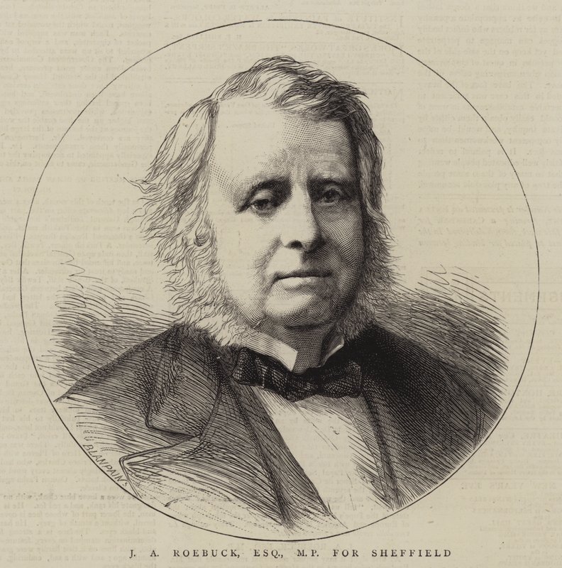 J A Roebuck, Esquire, Sheffieldin kansanedustaja (kaiverrus) tekijältä English School