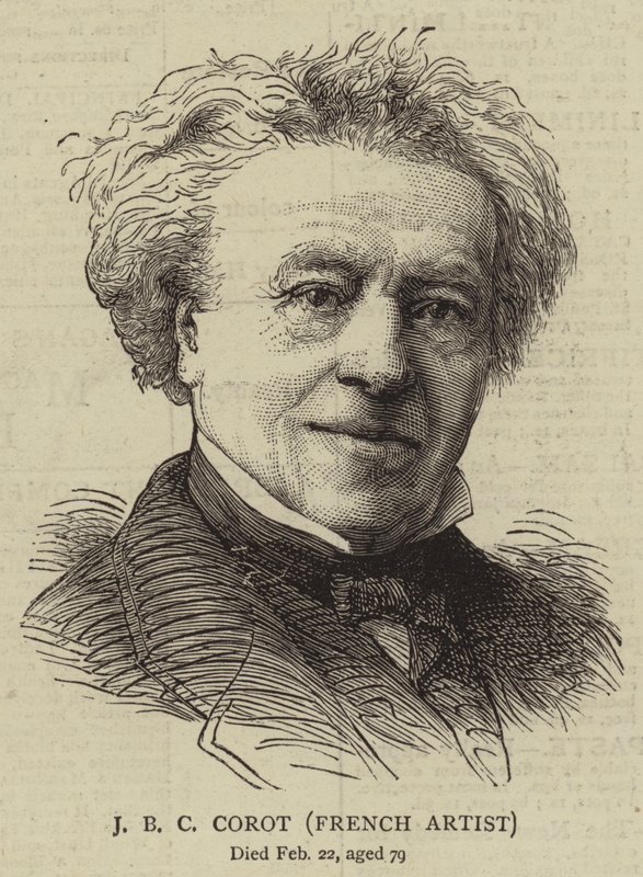 J B C Corot, ranskalainen taiteilija (kaiverrus) tekijältä English School