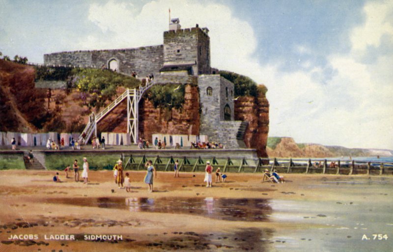 Jacobs Ladder, Sidmouth (väri litho) tekijältä English School