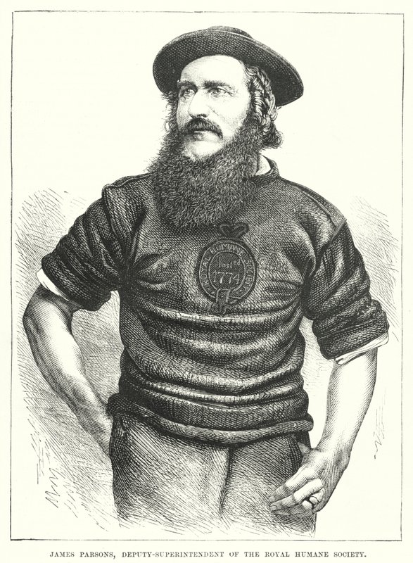 James Parsons, Royal Humane Societyn apulaisjohtaja (kaiverrus) tekijältä English School
