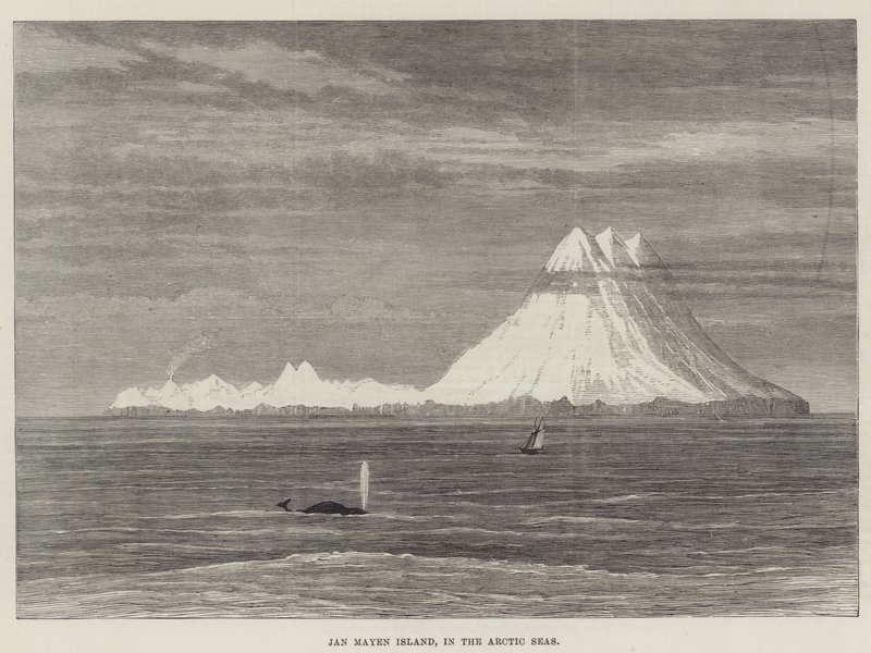 Jan Mayenin saari Arctic Seasissa (kaiverrus) tekijältä English School