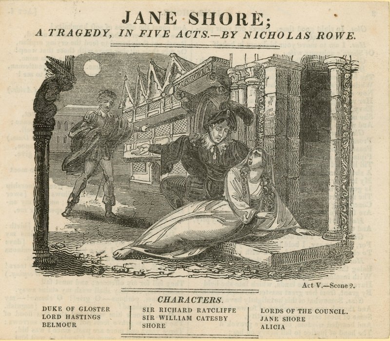 Jane Shore, tragedia viidessä näytöksessä. tekijältä English School