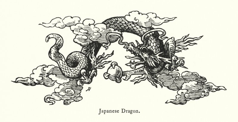 Japanilainen lohikäärme (kaiverrus) tekijältä English School