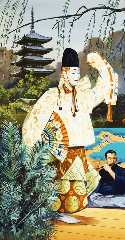 Japanilaiset noh-tanssijat tekijältä English School