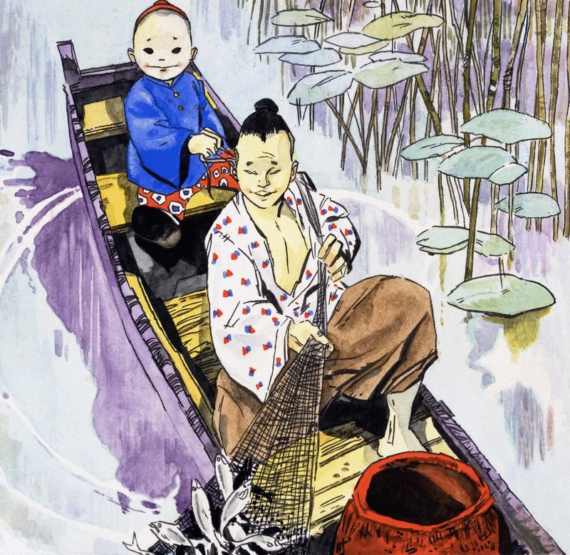 Japanilainen kalastus tekijältä English School