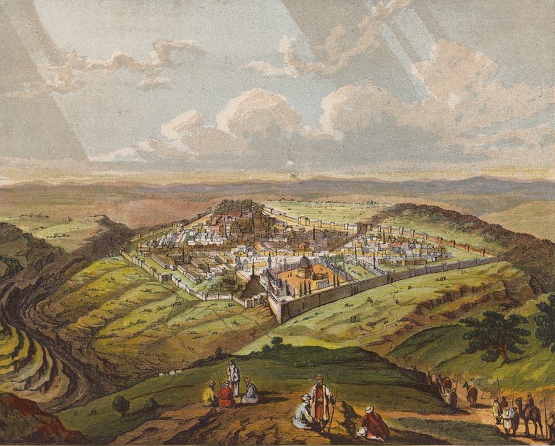 Jerusalem (värilitografia) tekijältä English School