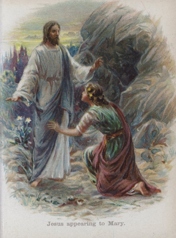 Jeesus ilmestyy Marialle (chromolitho) tekijältä English School