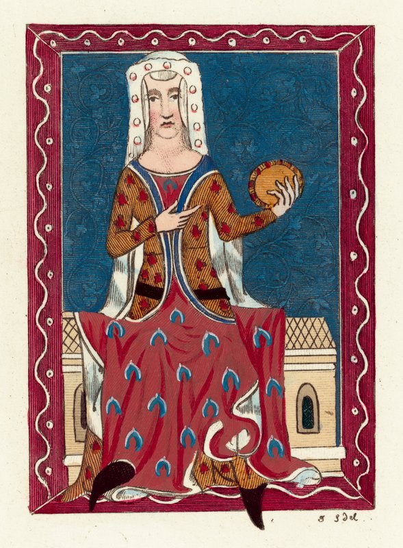 Joan, Kentin kreivitär, Edward The Black Princen vaimo (värillinen kaiverrus) tekijältä English School