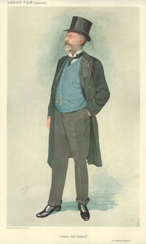 John Cathcart Wason, Orkney ja Shetland, 15. syyskuuta 1909, Vanity Fair -sarjakuva tekijältä English School