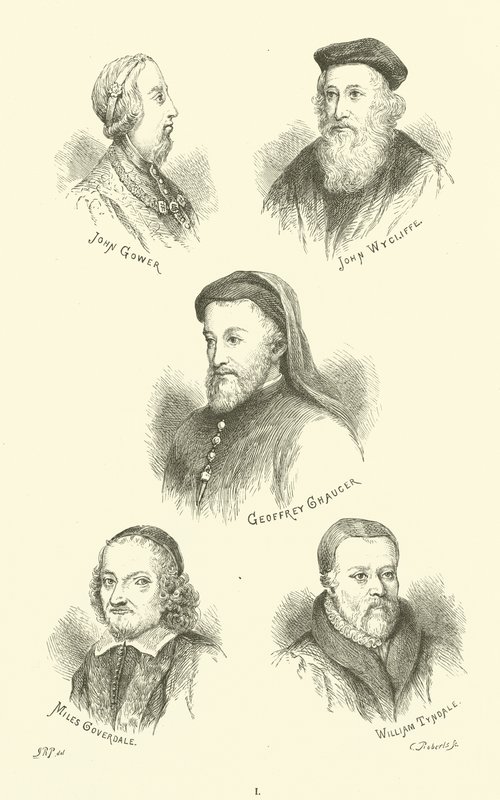 Pääosissa John Gower, John Wycliffe, Geoffrey Chaucer, Miles Coverdale, William Tyndale tekijältä English School