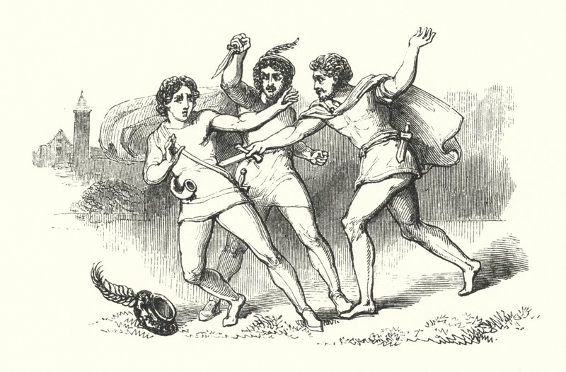 John Keats: Keats: Illustration for Isabella (kaiverrus). tekijältä English School