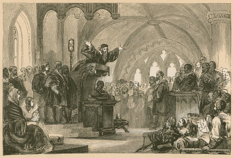 John Knox saarnaa St. Andrewsissa tekijältä English School
