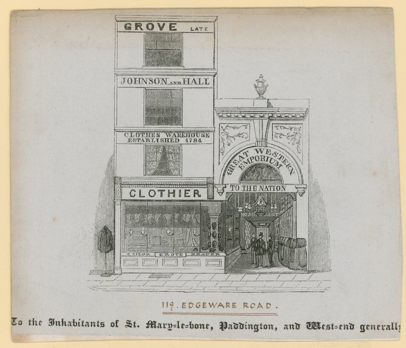 Johnson ja Hall, vaatetus, 119 Edgware Road tekijältä English School