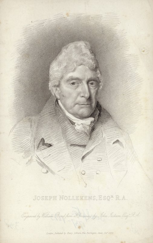 Joseph Nollekens, englantilainen kuvanveistäjä. Kaiverrus William Bond tekijältä English School