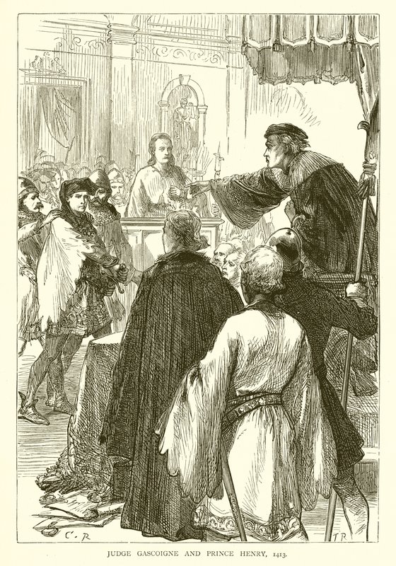 Tuomari Gascoigne ja prinssi Henry, 1413 tekijältä English School
