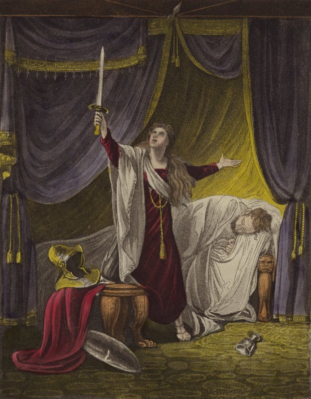 Judith mestaa Holofernesin pään (värinen lito) tekijältä English School