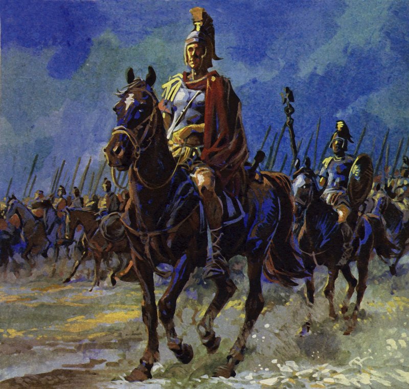 Julius Caesar marssi joukkonsa Galliaan tukahduttaakseen kapinan tekijältä English School