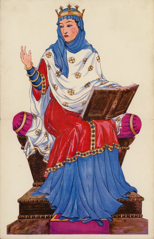 Kuningas Alfredin äiti (väri litho) tekijältä English School