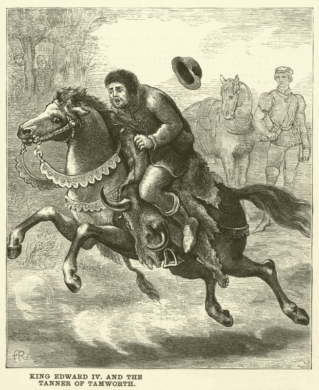 Kuningas Edward IV ja Tamworthin tanner (kaiverrus) (kaiverrus) tekijältä English School