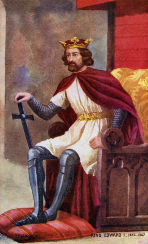 Kuningas Edward I (värilitografia) tekijältä English School