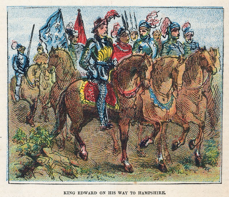 Kuningas Edward I matkalla Hampshireen tekijältä English School