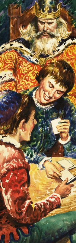 Kuningas Edward I valvoo poikaansa Edwardia ja hänen toveriaan Piers Gavestonia tekijältä English School