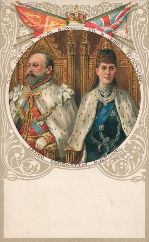 Kuningas Edward VII ja kuningatar Alexandra tekijältä English School
