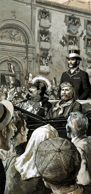 Garibaldi julisti kuningas Emmanuelin julkisesti Italian kuninkaaksi tekijältä English School