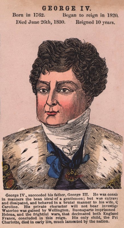 King George IV (värillinen kaiverrus) tekijältä English School