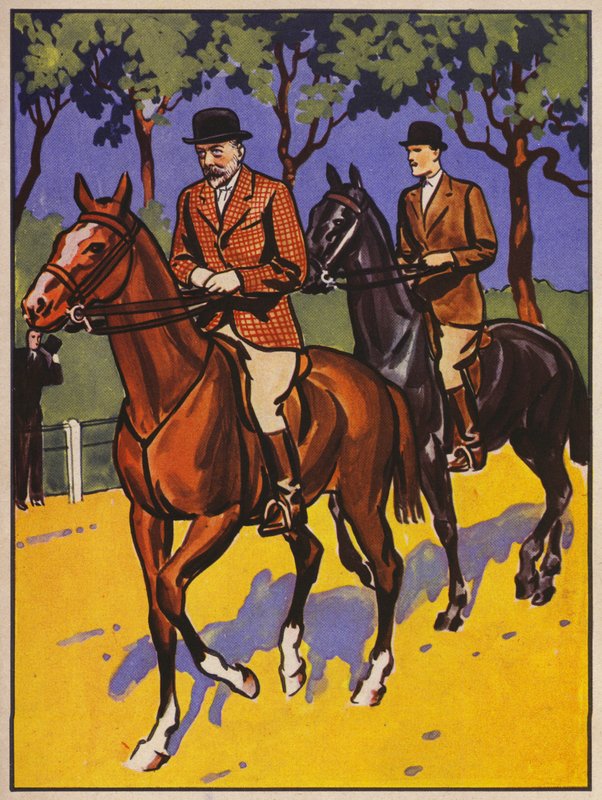 King George V ratsastaa Rotten Row