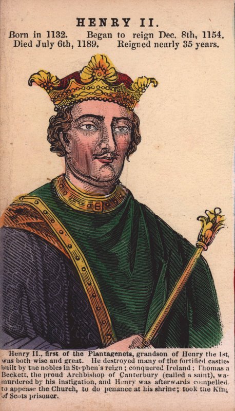 Kuningas Henrik II (värillinen kaiverrus) tekijältä English School