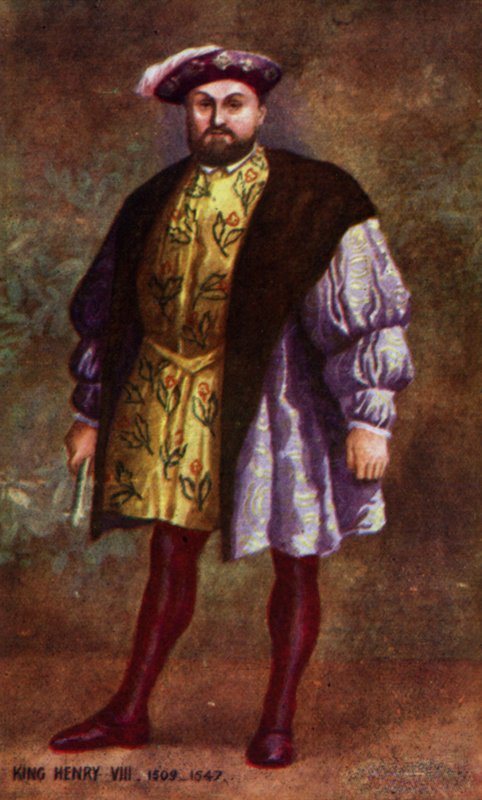 Kuningas Henrik VIII (värilitografia) tekijältä English School