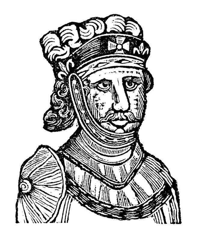 Kuningas Richard I, sukunimellä Coeur De Lion (puupiirros) tekijältä English School