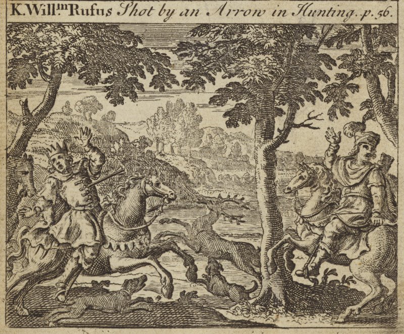 Englannin kuningas William II ammuttiin nuolella metsästäessään, 1100 tekijältä English School