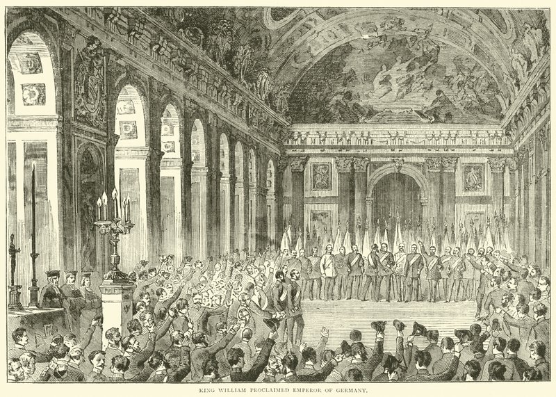 Kuningas William julisti Saksan keisariksi joulukuussa 1870 tekijältä English School