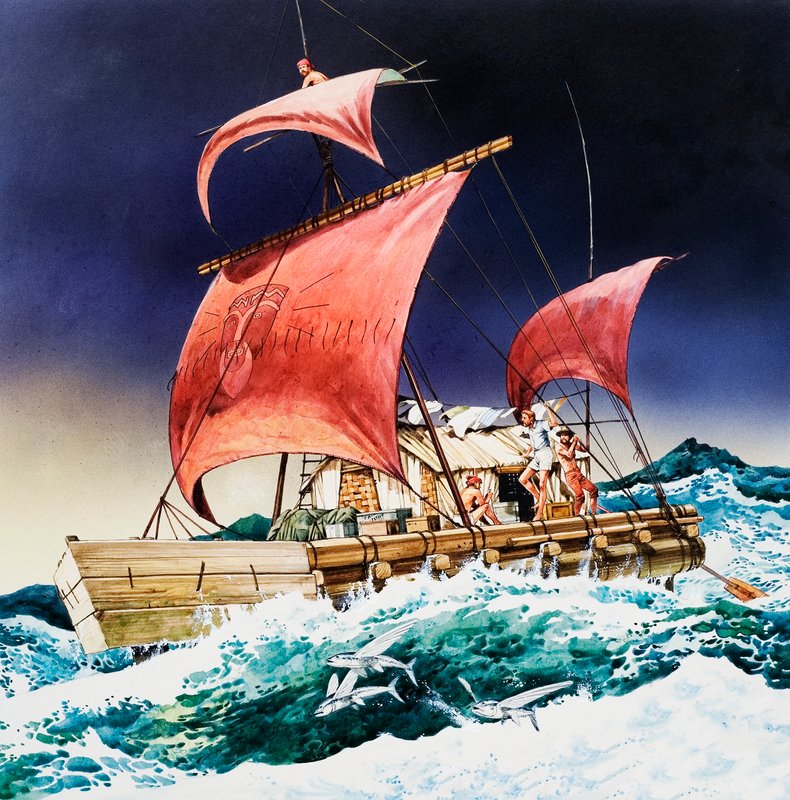 Kon-Tiki eeppisellä matkallaan tekijältä English School