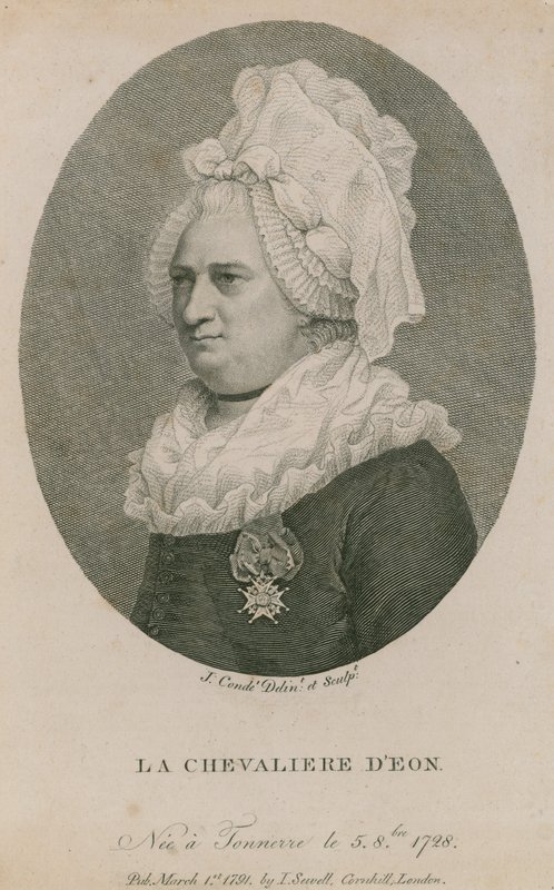 La Chevaliere DEon, syntynyt Tonnerressa, 5. elokuuta 1728 tekijältä English School