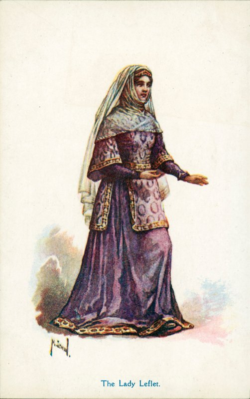 Lady Leflet (värilitografia) tekijältä English School