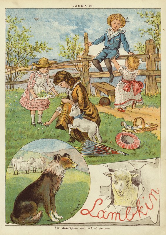 lampaan (chromolitho) tekijältä English School