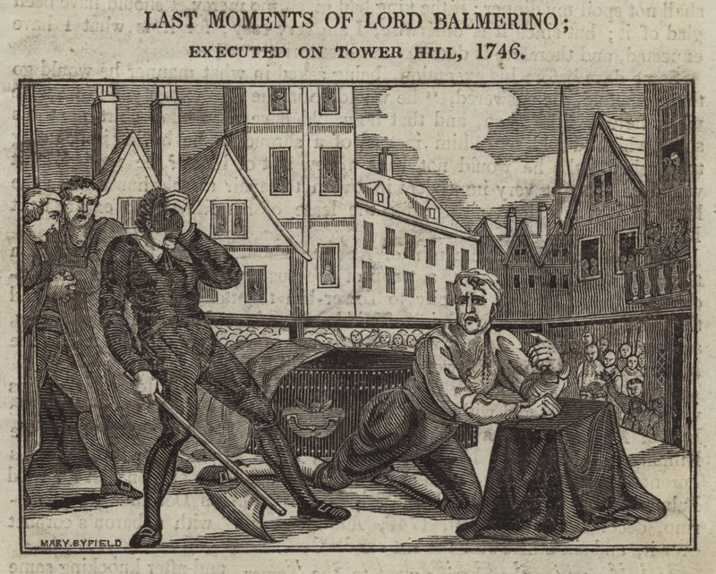 Lord Balmerinon viimeiset hetket; teloitettiin Tower Hillillä tekijältä English School