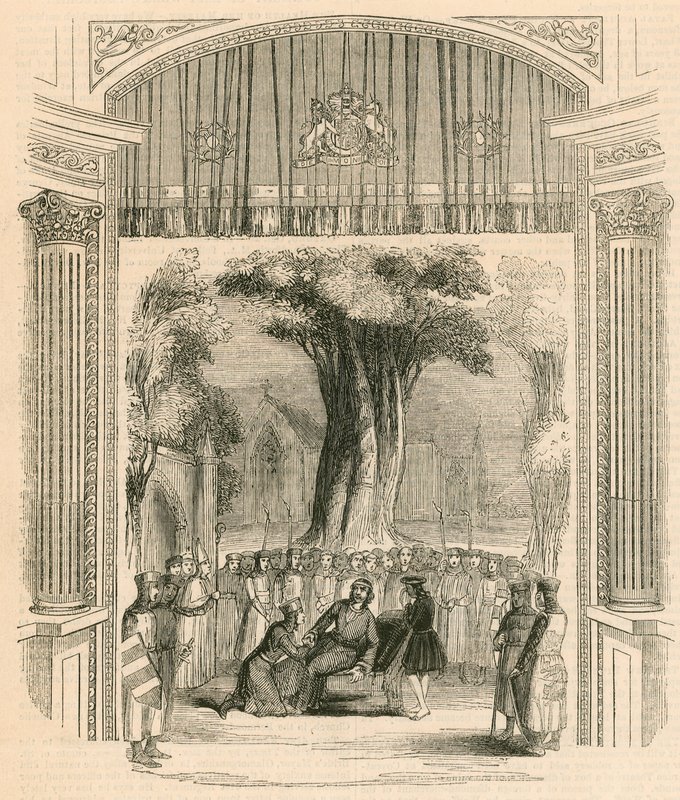 Viimeinen kohtaus näytelmässä King John, Drury Lane Theatre, Lontoo tekijältä English School