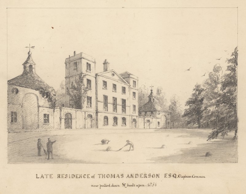 Thomas Andersonin myöhäinen asuinpaikka Clapham Commonissa, Surreyssa tekijältä English School