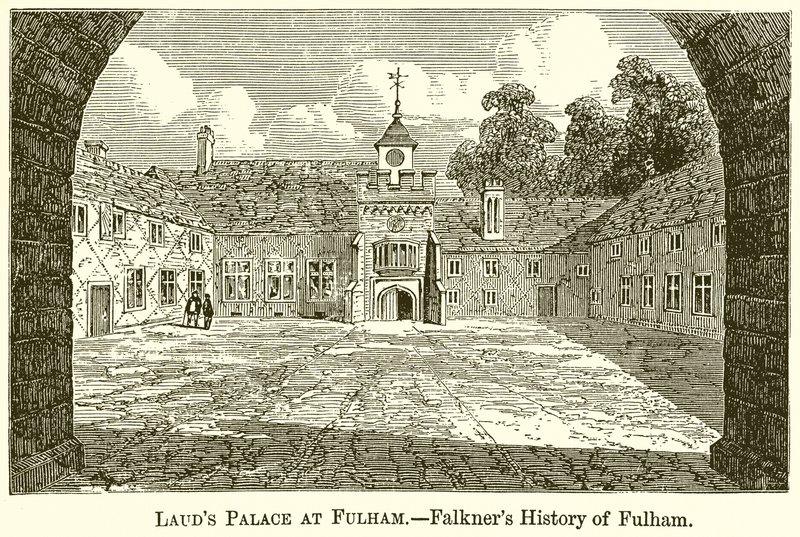 Laudsin palatsi Fulhamissa. - Falknersin Fulhamin historia tekijältä English School