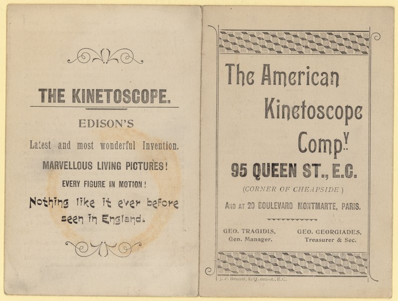 Mainoslehtinen Kinetoscope tekijältä English School