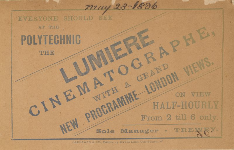 Mainoslehtinen Lumiere Cinematograph tekijältä English School