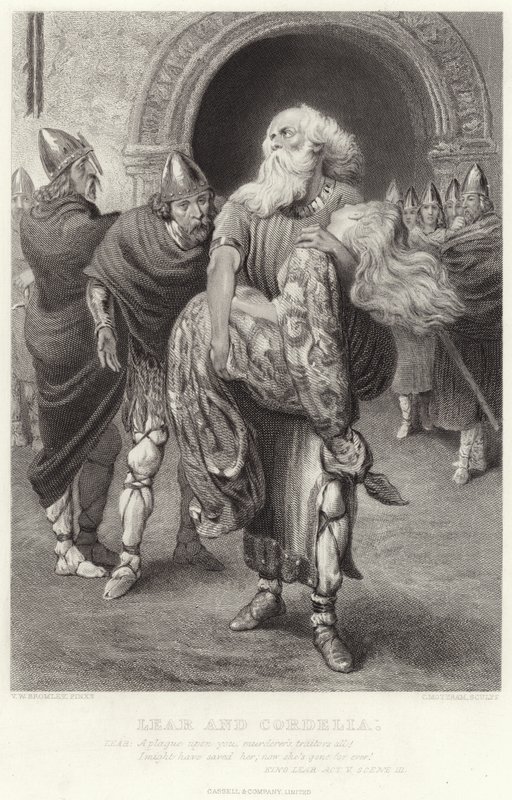 Lear ja Cordelia, kuningas Lear, V näytös, kohtaus III tekijältä English School