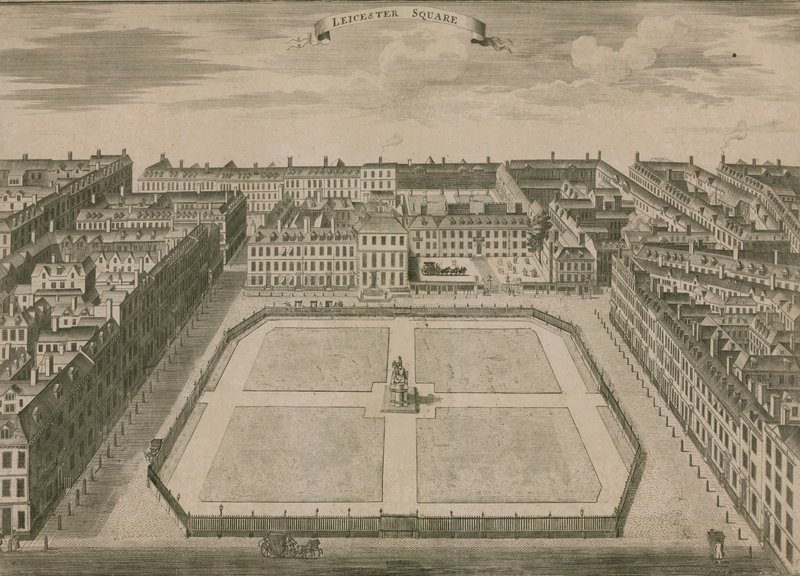 Leicester Square, Lontoo, vuonna 1754 tekijältä English School